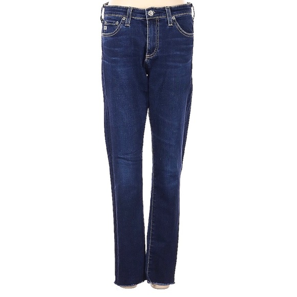 AG Adriano Goldschmied The Legging Super Skinny Raw Hem Blue Jeans Size 27 - Picture 3 of 10